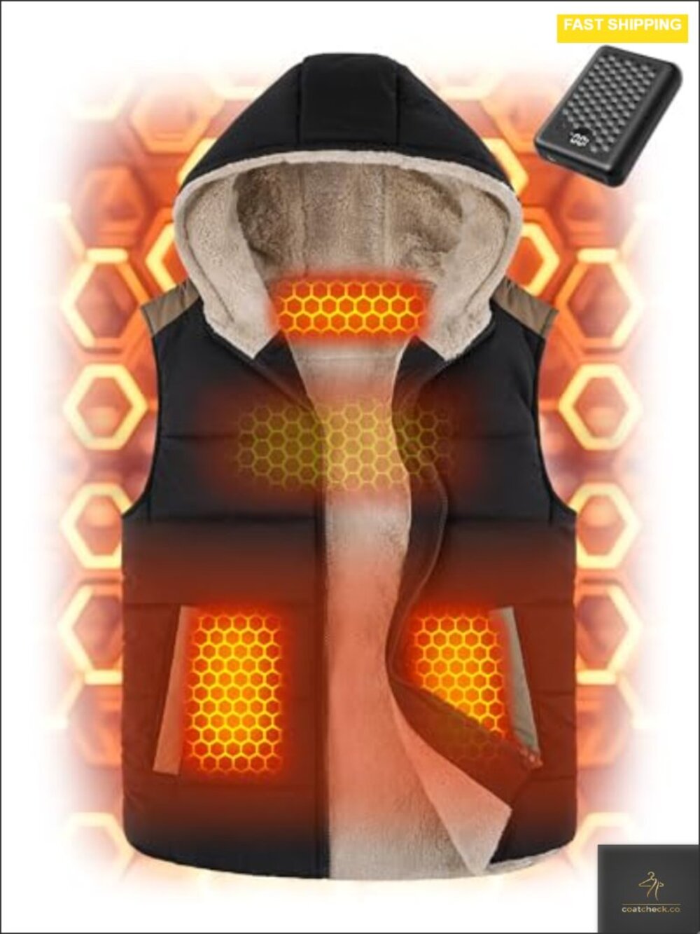 Women's Graphene Heated Vest 7.4V Battery Quilted Sleeveless Winter Outdoor